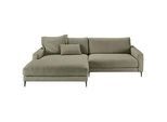 Lomoco Ecksofa , Grün , Textil , Ottomane links, L-Form , 272x190 cm , Goldenes M, Dgm , Typenauswahl, Fußauswahl, Stoffauswahl, planbar, seitenverkehrt erhältlich, Hocker erhältlich, Rücken echt , Wohnzimmer, Sofas & Couches, Wohnlandschaften, Ecksofas