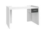 Carryhome Schreibtisch , Graphitfarben, Weiß , Kunststoff , 1 Schubladen , Wange , 70x77x124 cm , Made in Germany , höhenverstellbar, Stauraum, seitenverkehrt montierbar , Büromöbel, Schreibtische, Höhenverstellbare Schreibtische