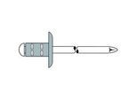 Gesipa PolyGrip Mehrbereichsschaft-Blindniete Alu/Stahl verzinkt K 12 4 x 13 S