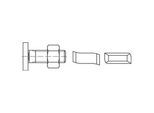Hammerkopfschraube R 88928 28/15 6-ktmutter M12x50 Mu4.6 galv.verz. 50St. HALFEN