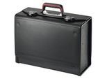 Paratleder Werkzeugtasche Rindleder ABS, schwarz, 420x185x315mm