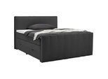 Boxspringbett Malaga Schwarz ca. 160x200cm