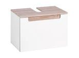Waschbeckenunterschrank in Weiss/Eiche Sonoma 'Siena'