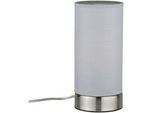 Tischleuchte Pia in Weiß/Silberfarben max. 25 W