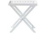 Tabletttisch Tray Table Weiß Hochglanz