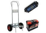 Komplettes Set: Batteriewagen Geotech + Batteria 70 Ah + Ladegerät Awelco Automatic 20