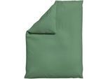 Schlafgut Bettdeckenbezug , Grün , Textil , Uni , 155x220 cm , Oeko-Tex® Standard 100, Bsci, AZO-frei, Textiles Vertrauen - Oeko-Tex®, Oeko-Tex® Made IN Green , pflegeleicht, atmungsaktiv, bügelleicht, schadstoffgeprüft, weiche und anschmiegsame Oberfläche, bio , Heimtextilien, Bettwäsche & Leintücher, Bettwäsche, Jersey-bettwäsche