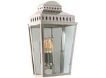 Elstead Lighting AUßENWANDLEUCHTE , Nickelfarben , Metall, Glas , 12x37.5x22 cm , Grüner Punkt, RoHS , Lampen & Leuchten, Außenbeleuchtung, Außenleuchten