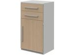 Xxxl Aktenschrank , Eichefarben, Hellgrau , Holzwerkstoff , 1 Fächer , 2 Schubladen , 60x111.7x43 cm , Goldenes M, BQ - Bündnis für Qualität, Made in Germany , Typenauswahl, Beimöbel erhältlich, in verschiedenen Holzdekoren erhältlich , Büromöbel, Büroschränke, Aktenschränke