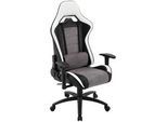 Xora Gamingstuhl , Grau, Schwarz, Weiß , Metall, Kunststoff, Textil , Drehkreuz , 68.5x125-135x62 cm , Büromöbel, Bürostühle, Gaming-Sessel