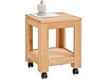 Linea Natura Beistelltisch , Buchefarben , Holz , Kernbuche , massiv , quadratisch , eckig , 35.5x46x35.5 cm , Wohnzimmer, Wohnzimmertische, Beistelltische, Beistelltische Holz