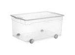 Rotho Box MIT Deckel , Transparent , Kunststoff , 40x33.5x71.5 cm , Reach, DIN EN ISO 14001, DIN EN ISO 9001 , Deckel abnehmbar, stapelbar , Ordnen & Aufbewahren, Deko-& Aufbewahrungsboxen, Stapelboxen