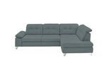 Beldomo Speed Ecksofa , Blaugrau , Leder , Echtleder , Rindleder , Ottomane rechts, nicht einzeln stellbar, L-Form , 309x211 cm , Goldenes M , Typenauswahl, Bettkasten erhältlich, Fußauswahl, Lederauswahl, Stoffauswahl, Sitzqualitäten, seitenverkehrt erhältlich, Bettfunktion erhältlich, Hocker erhältlich, Rückenfutter , Wohnzimmer, Sofas & Couches, Wohnlandschaften, Ecksofas