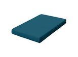 Schlafgut Topper-Spannleintuch , Petrol , Textil , 180-200x200-220 cm , Oeko-Tex® Made IN Green, AZO-frei, Hohenstein, Textiles Vertrauen - Oeko-Tex®, Grüner Punkt , Rundumgummi, bügelfrei, keine Sondergrößen, weich und anschmiegsam, perfekter Sitz , Heimtextilien, Bettwäsche & Leintücher, Leintücher, Spannleintücher Topper