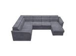 Mid.you Wohnlandschaft , Dunkelbraun , Textil , Buche , 335x242 cm , Made in Eu , Armteil links, Armteil rechts , Wohnzimmer, Sofas & Couches, Wohnlandschaften