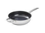 WMF Schmorpfanne , Edelstahlfarben , Metall , breiter Schüttrand, antihaftbeschichtet, ergonomischer Griff, TransTherm®-Allherdboden , Kochgeschirr, Pfannen, Bratpfannen