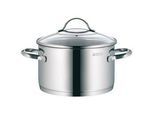 WMF Fleischtopf , Edelstahlfarben , Metall , 3,5 l , kratzfest, rostfrei, breiter Schüttrand , Kochgeschirr, Töpfe, Kochtöpfe