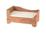 Xxxl Hundesofa Ottomane 21354.113 , Hellbraun , Holz, Textil , Wasserhyazinthe , rechteckig , 33x27x52 cm , Bezug abnehmbar und waschbar , Freizeit & Co, Tierbedarf, Hundesofa