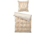 Curt Bauer Wendebettwäsche , Goldfarben , Textil , Ornament , 140x200 cm , Textiles Vertrauen - Oeko-Tex®, DIN EN ISO 9001 , bügelleicht, 100% feinster Baumwollsatin mit Seiden-Finish , Heimtextilien, Bettwäsche & Leintücher, Bettwäsche, Wendebettwäsche