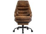 Mid.you Chefsessel , Braun, Schwarz , Metall, Kunststoff, Textil , Drehkreuz , 64x114-122x72 cm , Sitzfläche 360° drehbar , Büromöbel, Bürostühle, Chefsessel