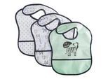 My Baby Lou Lätzchen , Grau, Weiß, Mintgrün , Textil , 3-teilig , Animalprint , 28x40 cm , AZO-frei , Auffangschale , Schlafen, Babytextil-kollektionen