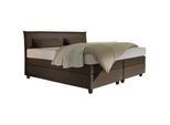 RUF Betten Boxspringbett , Braun , Textil , H3 , 7-Zonen , 180x200 cm , Matratze, gepolstertes Kopfteil, in verschiedenen Größen erhältlich , Schlafzimmer, Betten, Boxspringbetten