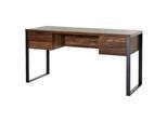 Xxxl Schreibtisch , Eichefarben , Metall , 3 Schubladen , rechteckig , Kufe, Flachrohr , 60x76.2x152.4 cm , Stauraum , Büromöbel, Schreibtische, Schreibtische