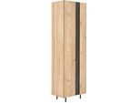 home24 Garderobenschrank , Eiche Artisan , Holzwerkstoff , 2 Fächer , 60x202x42 cm , Beimöbel erhältlich, griffloses Öffnen , Holzmöbel, Garderobe Holz, Garderobenschränke Holz