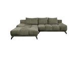 Hom`in Ecksofa , Olivgrün , Textil , Füllung: Schaumstoff , Ottomane links, L-Form , 290x182 cm , Stoffauswahl, seitenverkehrt erhältlich, Schlafen auf Sitzhöhe , Wohnzimmer, Sofas & Couches, Wohnlandschaften, Ecksofas mit Schlaffunktion