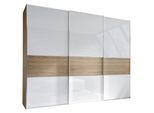 Moderano Schwebetürenschrank , Weiß, Eichefarben , Holzwerkstoff , 6 Fächer , 280x240x68 cm , Lga, Goldenes M, BQ - Bündnis für Qualität, Made in Germany , Typenauswahl, Beimöbel erhältlich, umfangreiches Zubehör erhältlich, in verschiedenen Größen erhältlich, in verschiedenen Holzdekoren erhältlich , Schlafzimmer, Komplette Schlafzimmer und Serien, Schlafzimmerserien