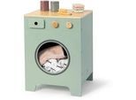 Musterkind Kinderwaschmaschine , Naturfarben, Salbeigrün , Holz, Holzwerkstoff , 31.5x48x35 cm , EN 71, CE, FSC 100% , Spielzeug, Holzspielzeug