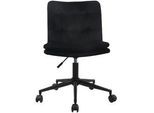 Mid.you Drehstuhl , Schwarz , Metall, Kunststoff, Textil , Drehkreuz , 42x98x45 cm , Sitzfläche 360° drehbar , Büromöbel, Bürostühle, Drehstühle