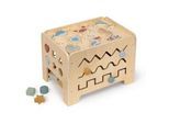 Musterkind Motorikspiel , Naturfarben , Holz, Textil , 32x32x42 cm , EN 71, Ce , Spielzeug, Holzspielzeug