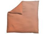 Schlafgut Bettdeckenbezug , Rot, Hellgrau , Textil , Farbverlauf , 200x200 cm , Textiles Vertrauen - Oeko-Tex®, AZO-frei, Bsci, Oeko-Tex® Standard 100 , pflegeleicht, atmungsaktiv, bügelleicht, dicht gewebtes Garn, weiche und anschmiegsame Oberfläche, schadstoffgeprüft , Heimtextilien, Bettwäsche & Leintücher, Bettwäsche, Satin-bettwäsche