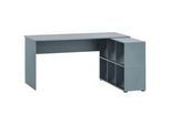 Mid.you Schreibtisch , Blau , Holzwerkstoff , 150x73.6x121.6 cm , Stauraum, in verschiedenen Holz-Dekoren erhältlich , Büromöbel, Schreibtische, Schreibtische