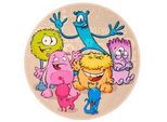 Xxxl Kinderteppich , Blau, Rosa, Hellgrau , Textil , Tier , rund , Oeko-Tex® Standard 100 , für Fußbodenheizung geeignet, rutschfest , Teppiche Und Böden, Teppiche, Kinderteppiche
