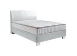 Hom`in Boxspringbett , Mintgrau , Textil , H3 , 120x200 cm , gepolstertes Kopfteil, Federkernmatratze, Stoffauswahl, Topper durchgehend, in verschiedenen Größen erhältlich, Matratze in verschiedenen Härtegraden erhältlich, Matratzenauswahl, Kopfteilauswahl , Schlafzimmer, Betten, Boxspringbetten