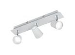 Trio Leuchten Led-Strahler , Weiß, Chromfarben , Metall , 45x16 cm , schwenkbar , Lampen & Leuchten, Innenbeleuchtung, Spots & Strahler, Deckenspots