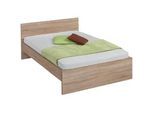 Carryhome Bett , Sonoma Eiche , Holzwerkstoff , 140x200 cm , Schlafzimmer, Komplette Schlafzimmer und Serien, Schlafzimmerserien
