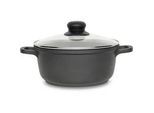 Homeware Profession. Kochtopf , Klar, Schwarz , Metall, Kunststoff, Glas , 1,85 l , 9 cm , Lfgb , hitzebeständige Griffe , Kochgeschirr, Töpfe, Kochtöpfe