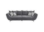 Hom`in Bigsofa , Grau , Textil , Füllung: Schaumstoff,Schaumstoff , 300x79x133 cm , Stoffauswahl , Wohnzimmer, Sofas & Couches, Sofas, Textilsofas