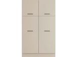 Impuls Wäscheschrank , Hellgrau , Metall , 120x206.2x58 cm , Pefc, Goldenes M, Made in Germany , Waschküche, Wäscheschrank