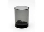 Sadena Zahnputzbecher , Grau, Transparent , Kunststoff , Uni , 7.5x10x7.5 cm , Badaccessoires, Zahnputzbecher