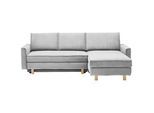 Sedda Ecksofa , Hellgrau , Textil , Eiche , massiv , Uni , Füllung: Schaumstoff , Ottomane rechts, L-Form , 237x170 cm , Austria Gütezeichen, AZO-frei , Typenauswahl, Bettkasten erhältlich, Fußauswahl, Stoffauswahl, seitenverkehrt erhältlich, Bettfunktion erhältlich, Hocker erhältlich, Rücken echt , Wohnzimmer, Sofas & Couches, Wohnlandschaften, Ecksofas