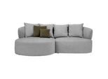 Hom`in Ecksofa , Taupe , Textil , Füllung: Faserbällchen, Silikon, Schaumstoffflocken,Faserbällchen, Silikon, Schaumstoffflocken , Ottomane links, L-Form , 235x166 cm , Typenauswahl, Stoffauswahl, seitenverkehrt erhältlich, Hocker erhältlich, Rücken echt , Wohnzimmer, Sofas & Couches, Wohnlandschaften, Ecksofas
