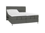 Voleo Boxspringbett , Grau , Textil , H2 + H3 , 7-Zonen , Höhe ca. 19 cm , 160x200 cm , Über- und Sondergrößen erhältlich, gepolstertes Kopfteil, Stoffauswahl, Topper geteilt, in verschiedenen Größen erhältlich, Matratze in verschiedenen Härtegraden erhältlich, Matratzenauswahl, Topperauswahl, Kopfteilauswahl, Matratze geteilt , Schlafzimmer, Betten, Boxspringbetten