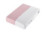 My Baby Lou Kinderspannleintuch , Rosa, Weiß , Textil , 70x140 cm , Textiles Vertrauen - Oeko-Tex® , Rundumgummi , Schlafen, Babybettausstattung, Kinderspannleintücher