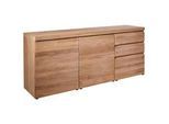 Venjakob Sideboard , Eichefarben , Holz , Wildeiche , teilmassiv , 2 Fächer , 3 Schubladen , 180x75x43 cm , Goldenes M, Made in Germany, Dgm , Typenauswahl, umfangreiches Zubehör erhältlich , Holzmöbel, Kommoden Holz, Sideboards Holz