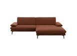 Dieter Knoll Ecksofa , Kupferfarben , Textil , Ottomane rechts, L-Form , 284x184 cm , Goldenes M , Fußauswahl, Stoffauswahl, Sitzqualitäten, seitenverkehrt erhältlich, Hocker erhältlich, Rücken echt, individuell planbar, haustierfreundlicher Bezug , Wohnzimmer, Sofas & Couches, Wohnlandschaften, Ecksofas