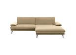 Dieter Knoll Ecksofa , Cappuccino , Textil , Ottomane rechts, L-Form , 284x184 cm , Goldenes M , Fußauswahl, Stoffauswahl, Sitzqualitäten, seitenverkehrt erhältlich, Hocker erhältlich, Rücken echt, individuell planbar, haustierfreundlicher Bezug , Wohnzimmer, Sofas & Couches, Wohnlandschaften, Ecksofas